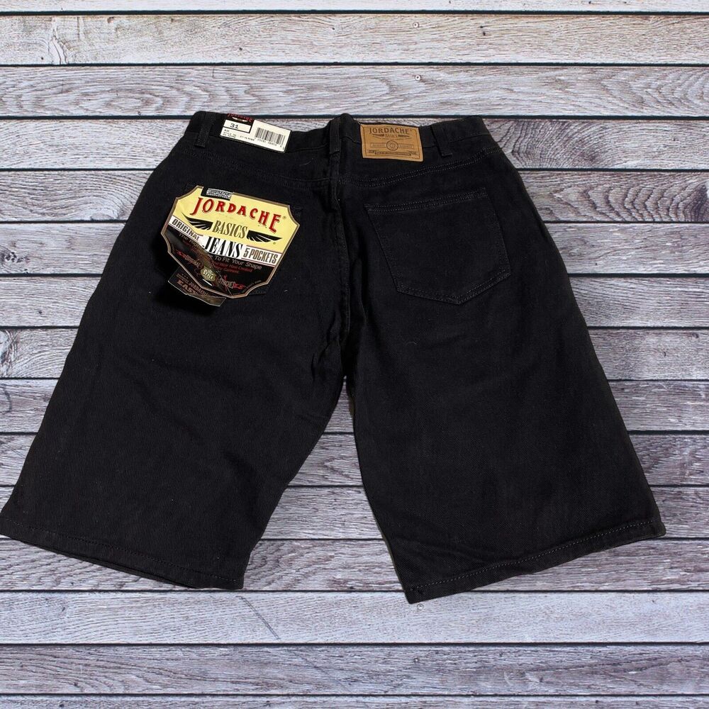 Vintage Jordache Shorts Y2K Mens Size 31 Black 10” Inseam NWT Deadstock